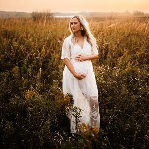 COPY - White lace maxi dress